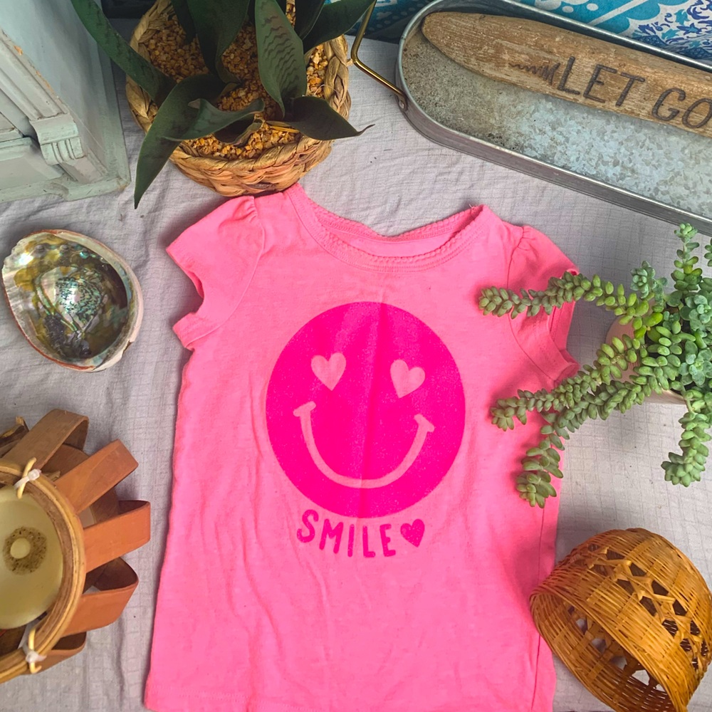 Circo Girls “Smile” Pink Graphic T Shirt 2T